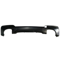 REAR BUMPER SPOILER - M SPORT - W/PARK SENSOR HOLES (GLOSS BLACK)