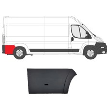 SIDE MOULDING - LWB - BEHIND REAR WHEEL - W/HOLE (BLACK) (RH)