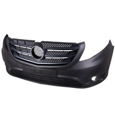 FRONT BUMPER - NOT E-VITO - W/FLH (BLACK, TEXTURED)