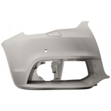 FRONT BUMPER END CAP - W/WASHER + SENSOR HOLES (PRIMED) (RH)