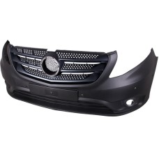 FRONT BUMPER - NOT E-VITO - W/FLH, PARK SENSOR + ASSIST HOLES (PRIMED)