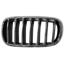 GRILLE - BLACK + CHROME SLATS/CHROME FRAME (LH)