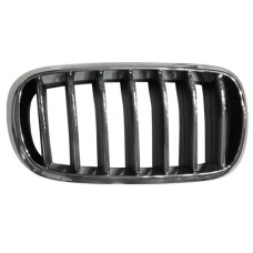 GRILLE - BLACK + CHROME SLATS/CHROME FRAME (RH)