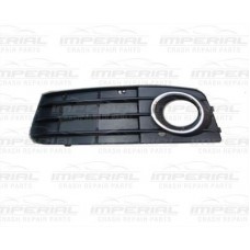 FRONT BUMPER GRILLE SIDE - W/FOG LAMP HOLE + CHROME RING (LH)