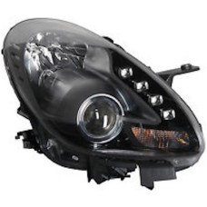 HEADLAMP - BLACK INNER/BLACK SURROUND - W/DRL (RH)