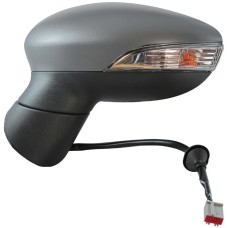 DOOR MIRROR - ELEC/HTD/INDICATOR/KERB LAMP - 8 PIN PLUG (PRIMED) (LH)