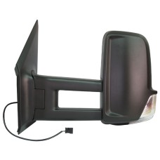 DOOR MIRROR - LONG ARM - ELECTRIC/HEATED/INDICATOR (BLACK) (LH)