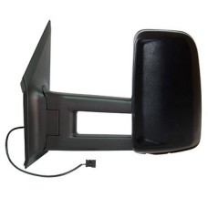 DOOR MIRROR - LONG ARM - ELECTRIC/HEATED - NO INDICATOR (BLACK) (LH)