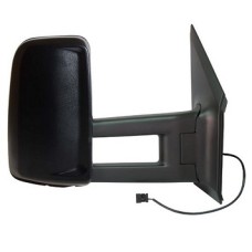 DOOR MIRROR - LONG ARM - ELECTRIC/HEATED - NO INDICATOR (BLACK) (RH)