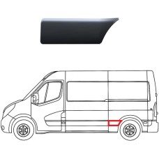 SIDE MOULDING - IN FRONT OF REAR WHEEL - VAN L2 (BLACK) (LH)