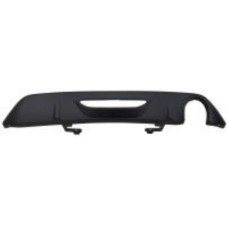 REAR BUMPER SPOILER - SINGLE EXHAUST HOLE (BLACK, TEXTURED)