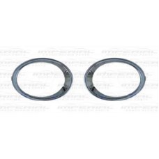 FRONT BUMPER FOG LAMP SURROUND SET - CHROME (2 PIECES)